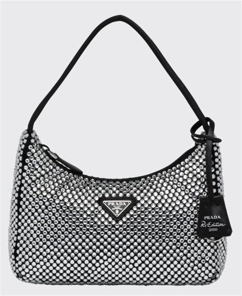 prada purple rhinestone bag|bedazzled prada bag.